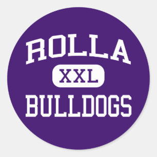 Sticker Rond Rolla - Bulldogs - Haut - Rolla Dakota du Nord