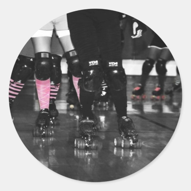 Sticker Rond Roller Derby (Devant)