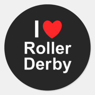 Sticker Rond Roller Derby