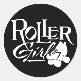 Sticker Rond Roller Girl, Roller Derby