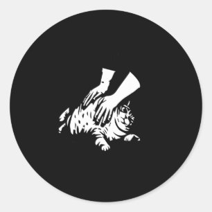 Sticker Rond Rollin Fatties Funny Cat Meme