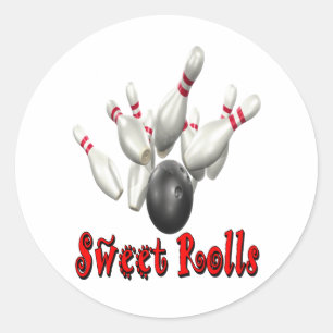 Sticker Rond Rolls doux Bowling