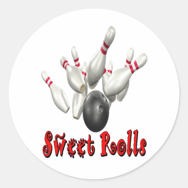 Sticker Rond Rolls doux Bowling (Devant)
