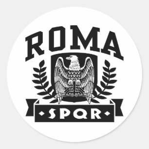 Sticker Rond Rom SPQR