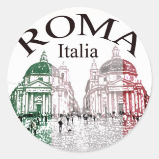 Sticker Rond Roma bloquées