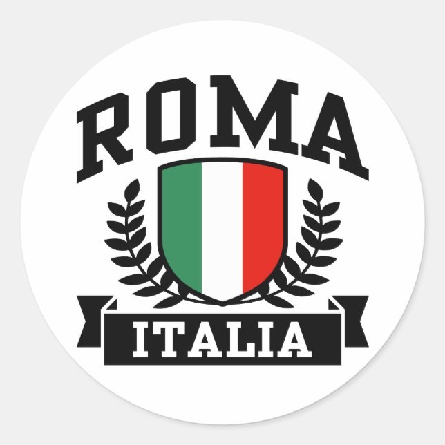 Sticker Rond Roma Italia (Devant)