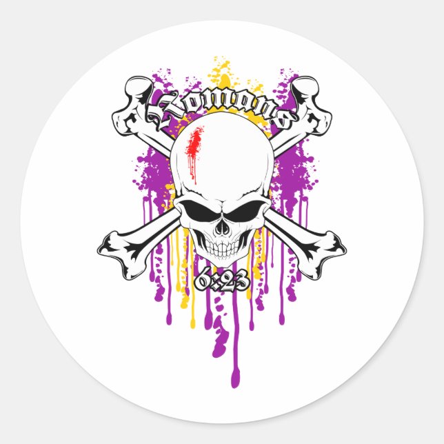 Sticker Rond Romains 6:23 02 (Devant)