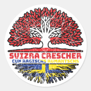 Sticker Rond Roman romain Grisons Arbre des Grisons