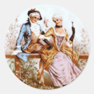 Sticker Rond Romance française du XVIIIe siècle