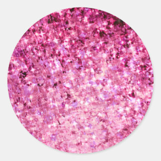 Sticker Rond ROMANCE ME Pretty Pink Purple Stars Ombre Peinture