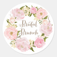 Romantic Blush Pink Peonies Wreath Bridal Brunch