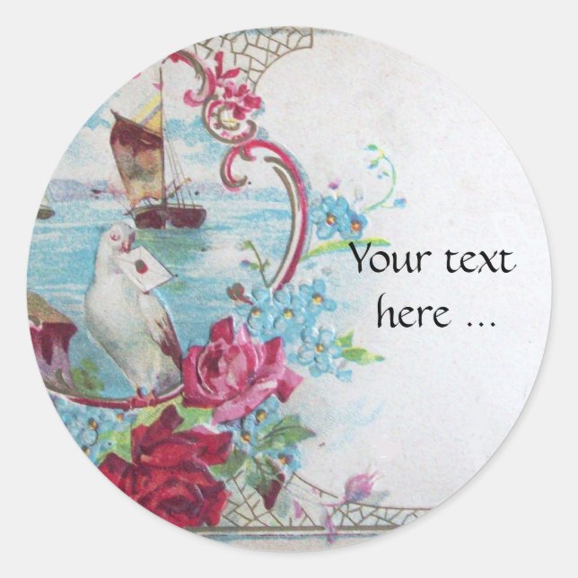 STICKER ROND ROMANTIQUE (Devant)