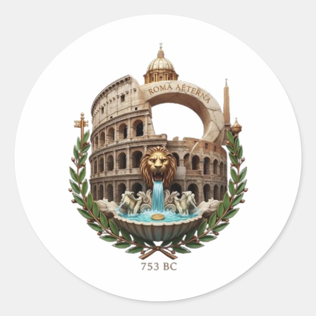 STICKER ROND ROME (Devant)