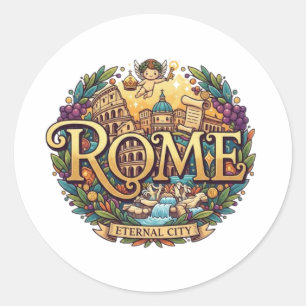 STICKER ROND ROME