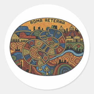 STICKER ROND ROME