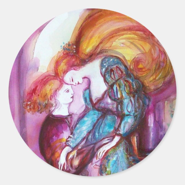 Sticker Rond ROMEO ET JULIET Romantique Saint Valentin (Devant)