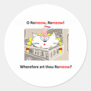 Sticker Rond Romeow