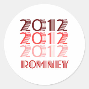 STICKER ROND ROMNEY 2012 VINTAGE