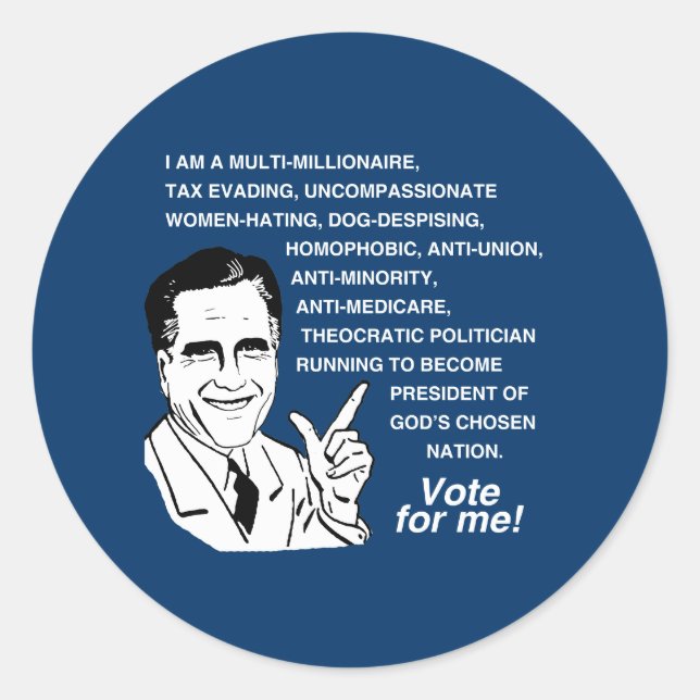 Sticker Rond Romney Voter pour Me.png (Devant)