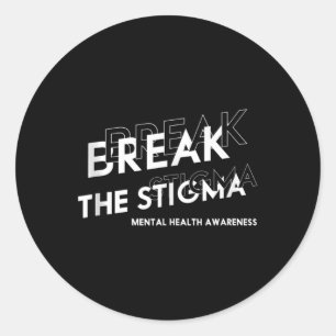 Sticker Rond Rompre Le Débardeur De Sensibilisation À La Stigma