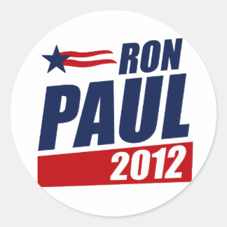 STICKER ROND RON PAUL 2012