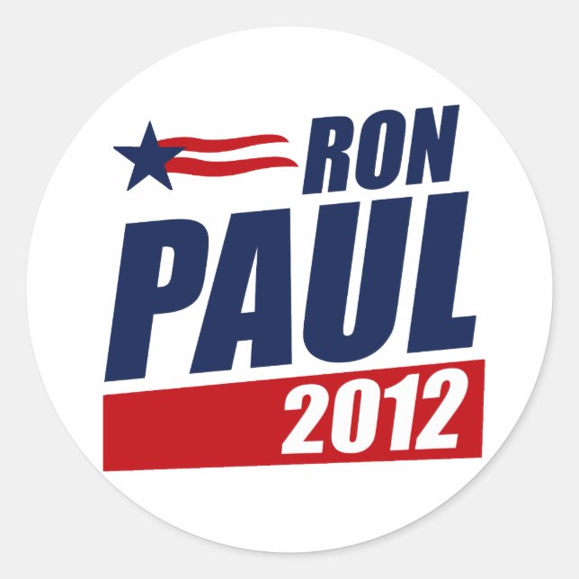 STICKER ROND RON PAUL 2012 (Devant)
