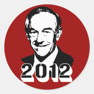 Sticker Rond Ron Paul 2012