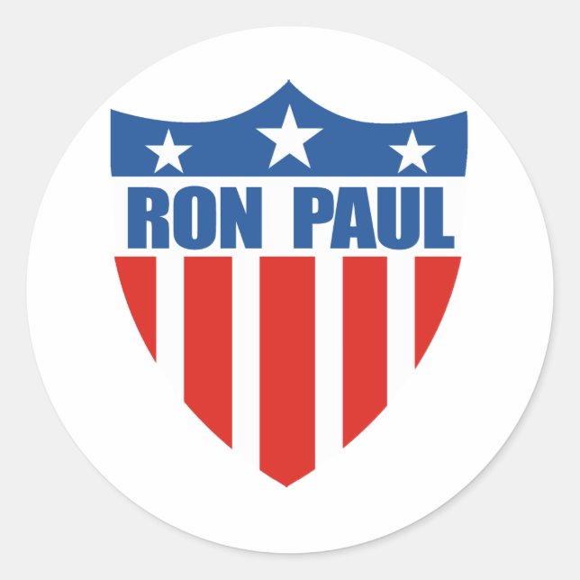 Sticker Rond Ron Paul à la présidence (12) (Devant)