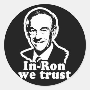 Sticker Rond Ron Paul pour l'autocollant de président 2012