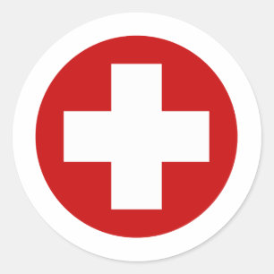 Sticker Rond Rond-point d'urgence de la Croix-Rouge suisse
