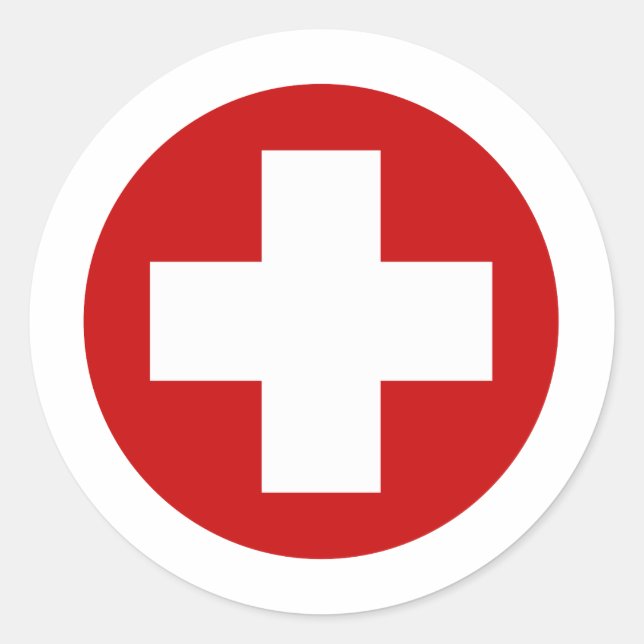 Sticker Rond Rond-point d'urgence de la Croix-Rouge suisse (Devant)