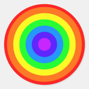 Sticker Rond Rondeau d'arc-en-ciel