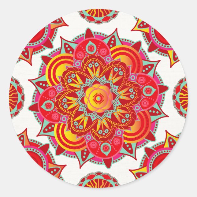 Sticker Rond Root Chakra Mandala (Devant)