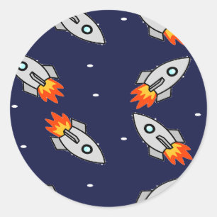 Sticker Rond Roquettes folles