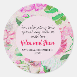 Sticker Rond Rosas verano