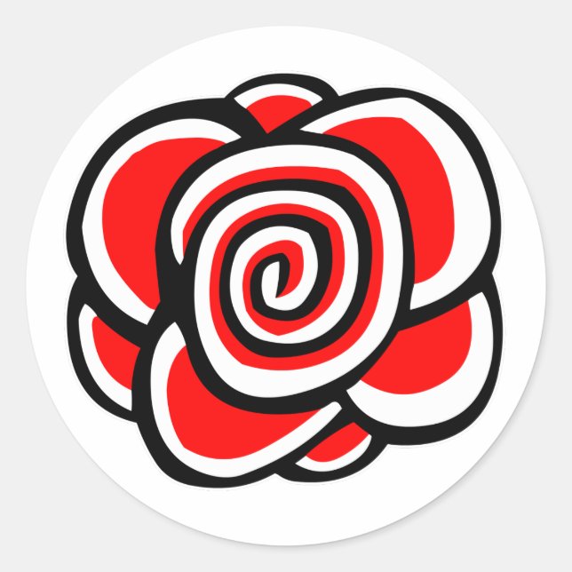 Sticker Rond Rose (Devant)