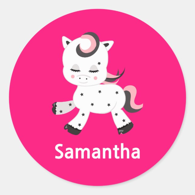 Sticker Rond rose (Devant)