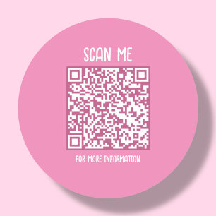 Sticker Rond Rose   Analyse de code QR professionnel