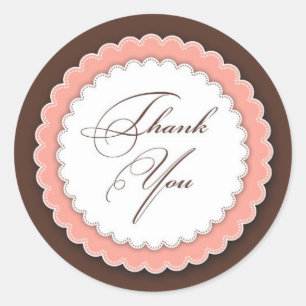 Sticker Rond Rose/Brown de Merci