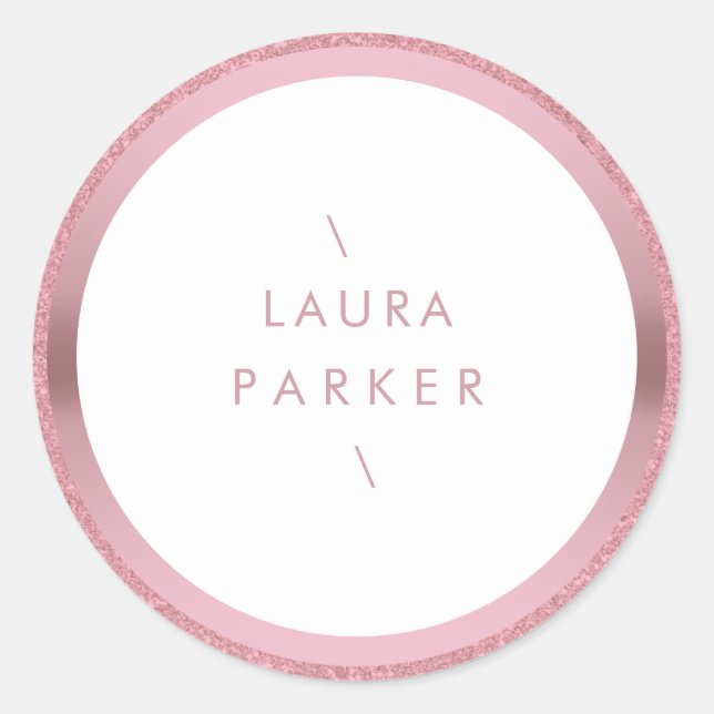 Sticker Rond Rose Cercle d'or Cercle Parties scintillant Cercle (Devant)