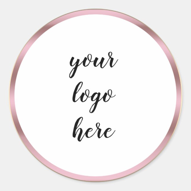 Sticker Rond Rose Cercle d'or Cercles Bordure Parties scintilla (Devant)