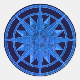 Sticker Rond Rose Compass