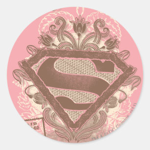 Sticker Rond Rose de ballet de métropole de Supergirl