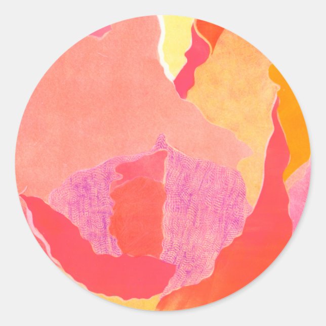 Sticker Rond Rose de chou IV (Devant)