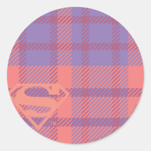 Sticker Rond Rose de Supergirl et motif pourpre