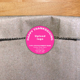 Sticker rond rose de Thanksgiving