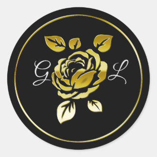 Sticker Rond Rose d'or