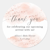 Rose gold aquarelle rose blanc merci cadeau