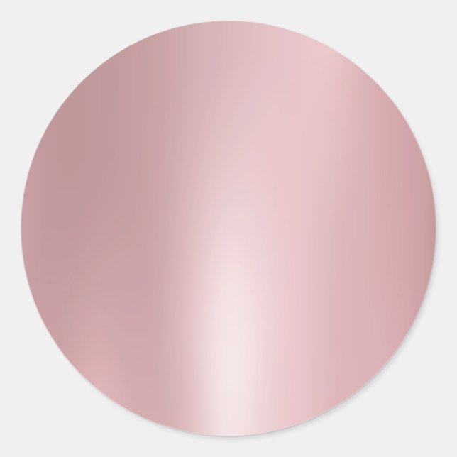 Sticker Rond Rose Gold Blank Elegant Moderne Modèle tendance (Devant)
