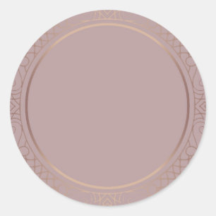 Sticker Rond Rose Gold Creative Design Blank Modèle Ajouter du 